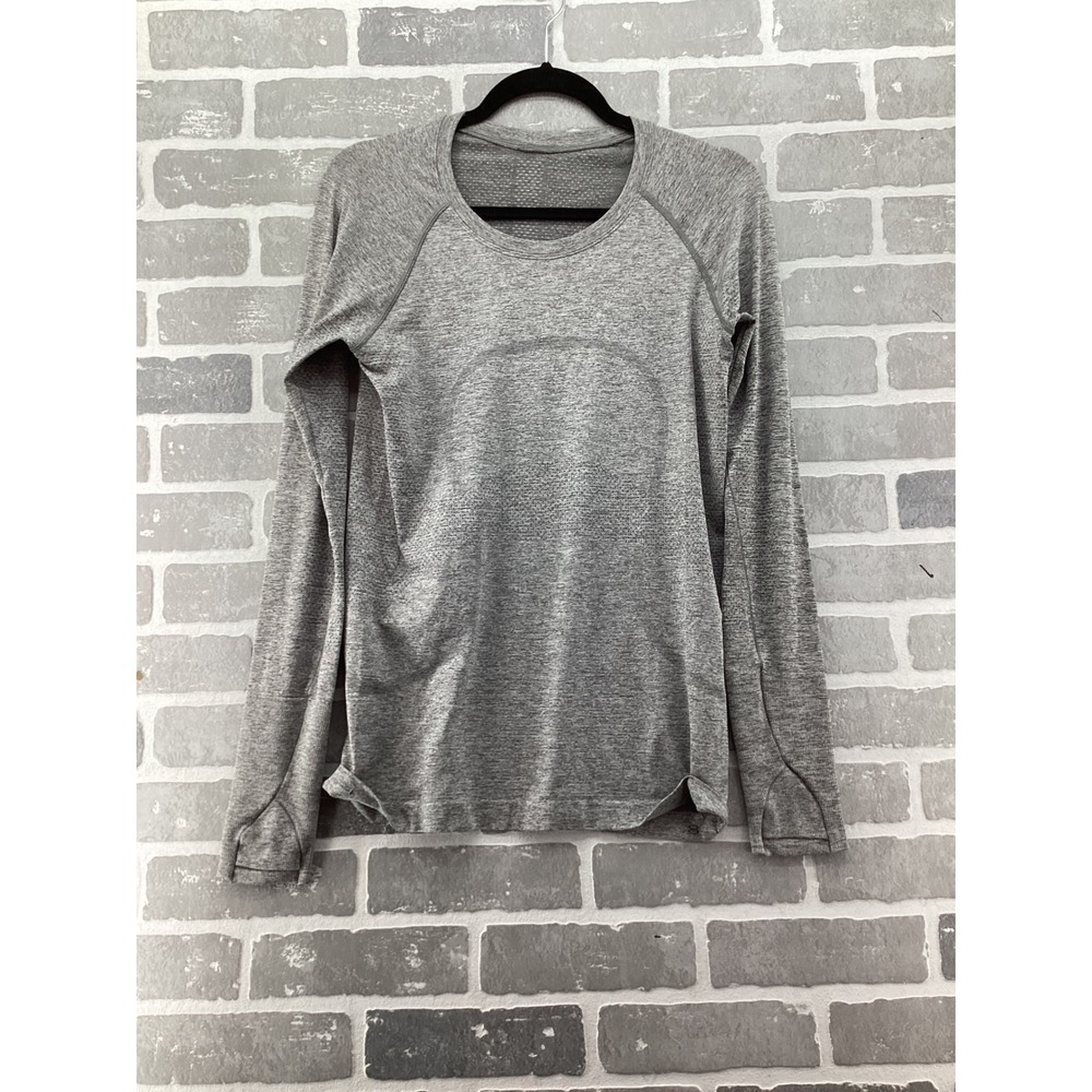 Lululemon Swiftly Tech Long Sleeve 2.0 Shirt Grey Size 8 Running Training Top